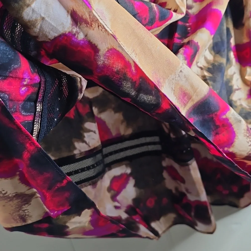 DKNY Women's Leaf Print A-Line Skirt Large - Picture 9 of 16